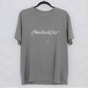J. Crew Vintage Wash Graphic T-Shirt Men M Gray New York City Casual Classic NWD